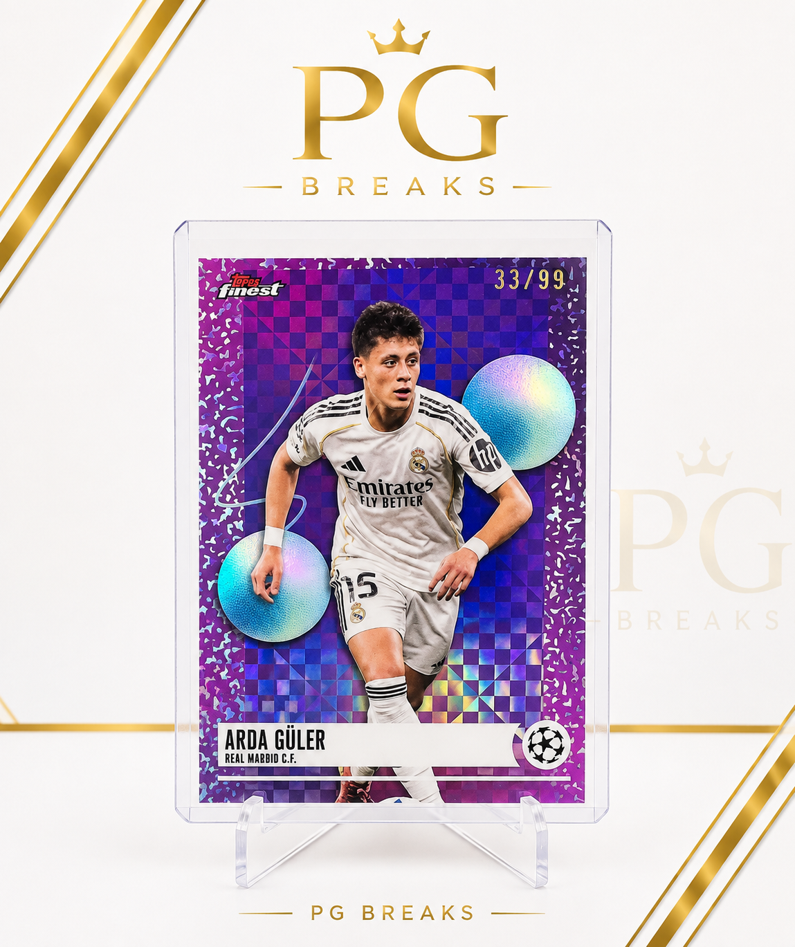 Arda Güler – Topps Finest UEFA Purple 33/99– Real Madrid