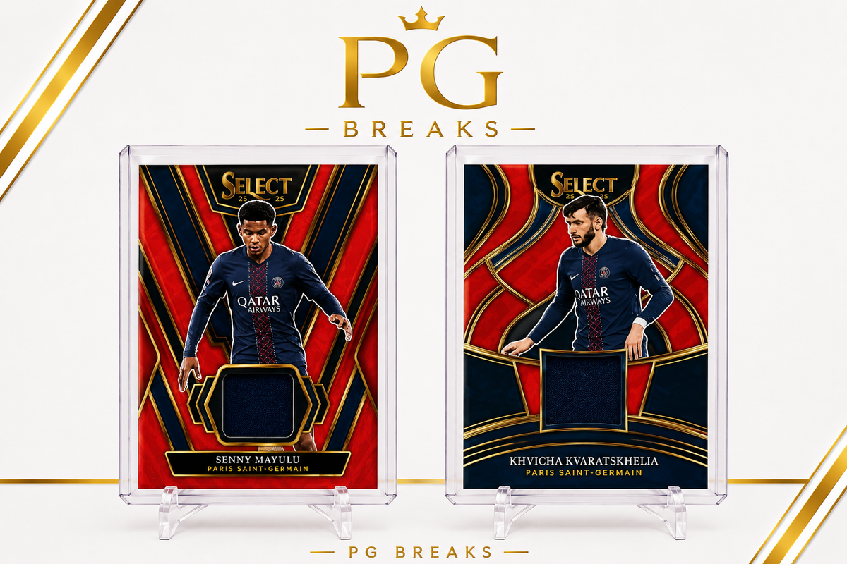 Senny Mayulu & Khvicha Kvaratskhelia – Panini Select PSG Jersey Relics